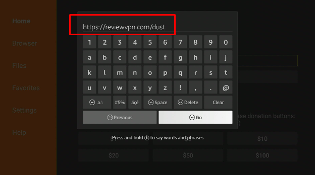 Install Dust TV APK on Firestick Step 14