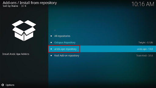 Install ApeX Sports Kodi Addon 16