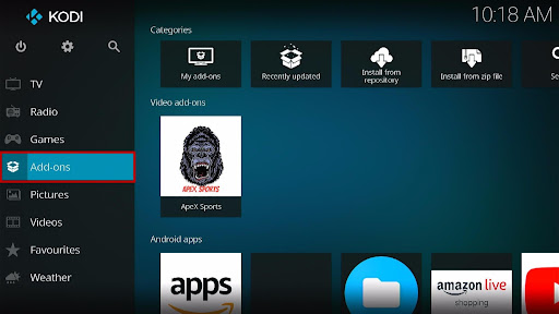 Install ApeX Sports Kodi Addon 22