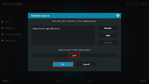 Install ApeX Sports Kodi Addon 9