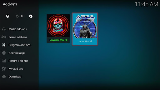 Install Ares Wizard Kodi Addon 16
