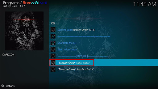 Install Dark Kodi Build 27