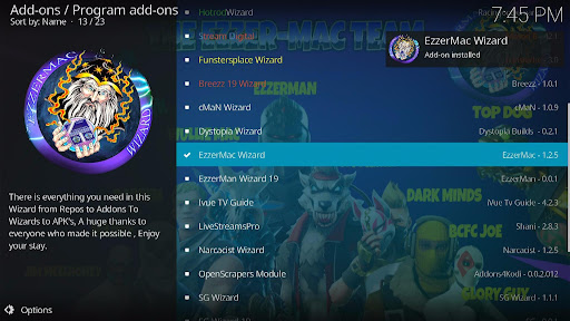 Install EzzerMacs Build on Kodi 20