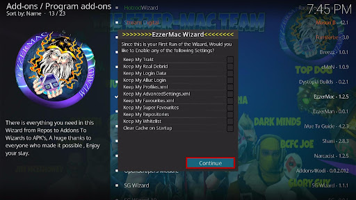 Install EzzerMacs Build on Kodi 22