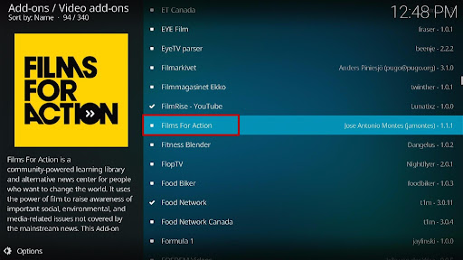 Install Films For Action Kodi Addon 5