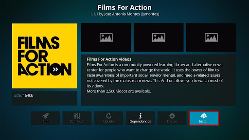 Install Films For Action Kodi Addon 6