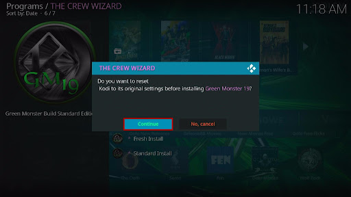 Install Green Monster 19 Kodi Build 29