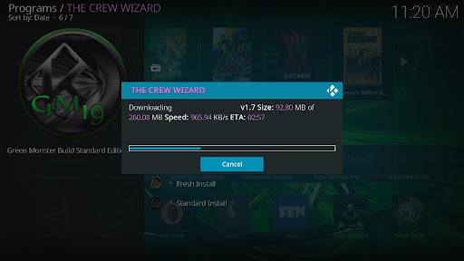 Install Green Monster 19 Kodi Build 30