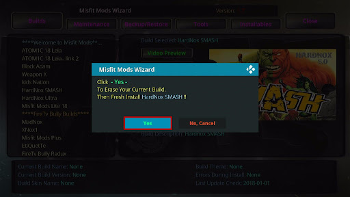 Install HardNox SMASH Kodi Build 27