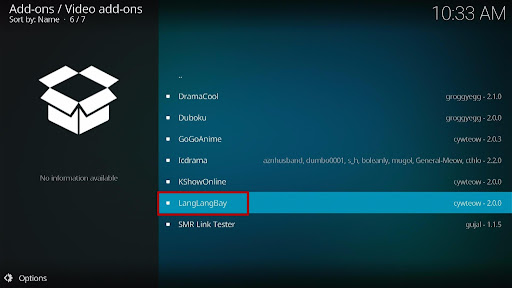 Install LangLangBay Kodi Addon 19