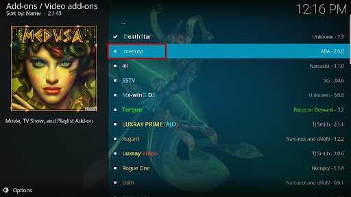 Install Medusa Kodi Addon 18