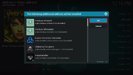 Install Medusa Kodi Addon 20