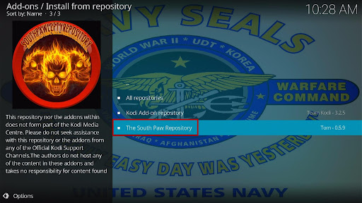 Install Navy Seal K19 Lite Kodi Addon 17Install Navy Seal K19 Lite Kodi Addon 17