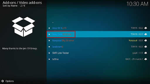 Install Navy Seal K19 Lite Kodi Addon 19