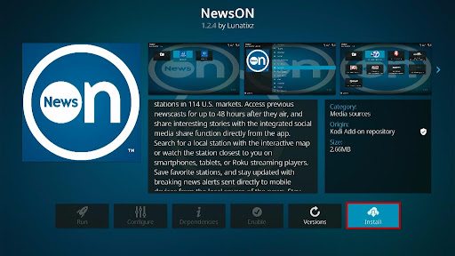 Install NewsOn Kodi Addon 6