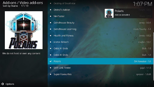 Install Polaris Kodi Addon 22