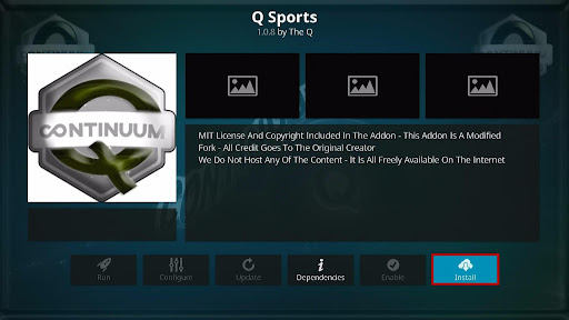 Install Q-Sports Kodi Addon 19