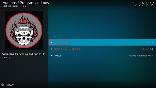 Install Rock Cleaner Kodi Addon 18