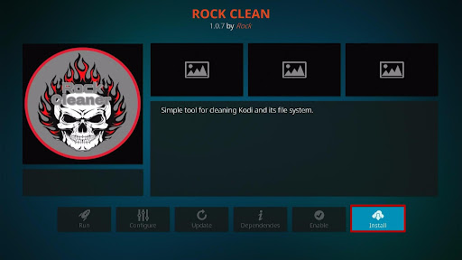 Install Rock Cleaner Kodi Addon 19