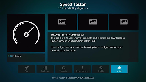 Install Speed Tester Kodi Addon 6