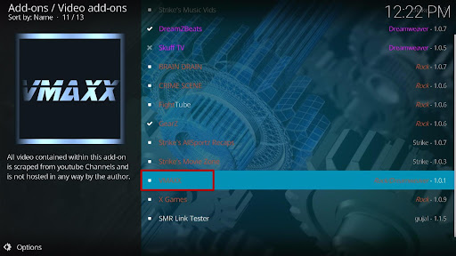 Install VMAXX Kodi Addon 18
