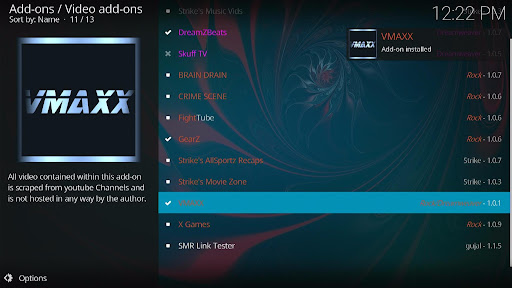 Install VMAXX Kodi Addon 21