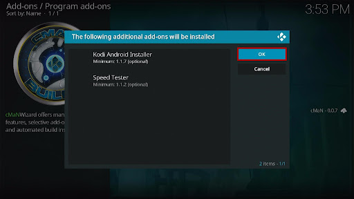 Install Wave Kodi Build 21