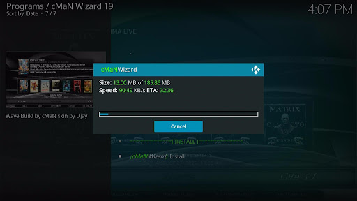 Install Wave Kodi Build 30