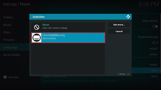 Install the Opensubtitles on your Kodi 15