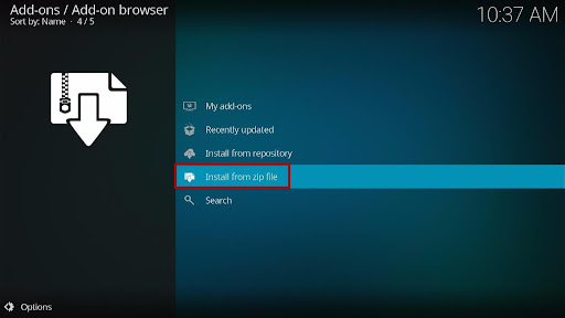 Install the Third-party Kodi Addon on Kodi 19.1 Matrix 12