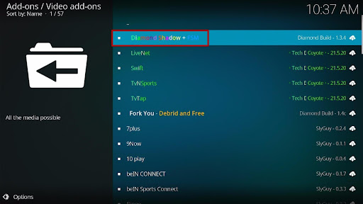 Install the Third-party Kodi Addon on Kodi 19.1 Matrix 20