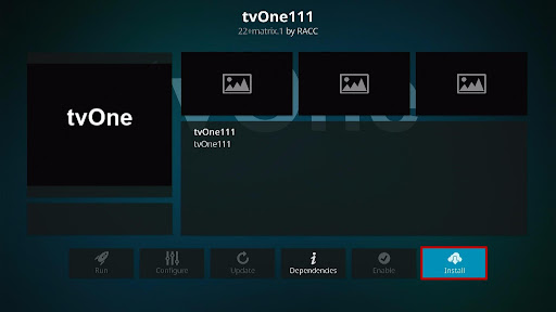 Install tvOne Kodi Addon 19