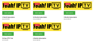 Yeah IPTV pricing