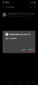 Install Sideloader for Fire TV App on Your Android 11