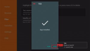 Install TED on Firestick 18