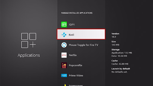 Uninstall Kodi from Firestick Settings 4