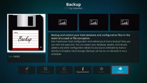Backup and Restore on Kodi Step 1.6