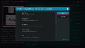 Backup and Restore on Kodi Step 1.7
