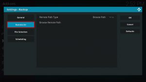 Backup and Restore on Kodi Step 2.2