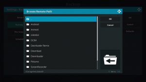 Backup and Restore on Kodi Step 2.6