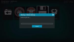 Backup and Restore on Kodi Step 2.9