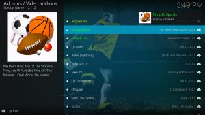 Simple Sports Kodi Addon 22