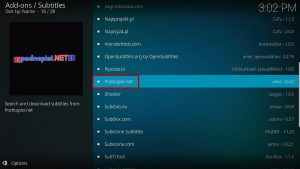 How to Get Subtitles on Kodi Using Podnapisi.net Step 2.5