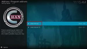 Kodi Man Build 18