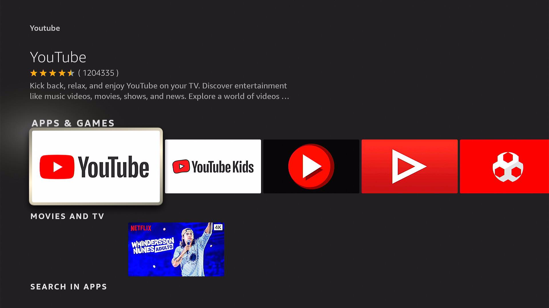 Install YouTube TV App on your Fire TV stick step 5