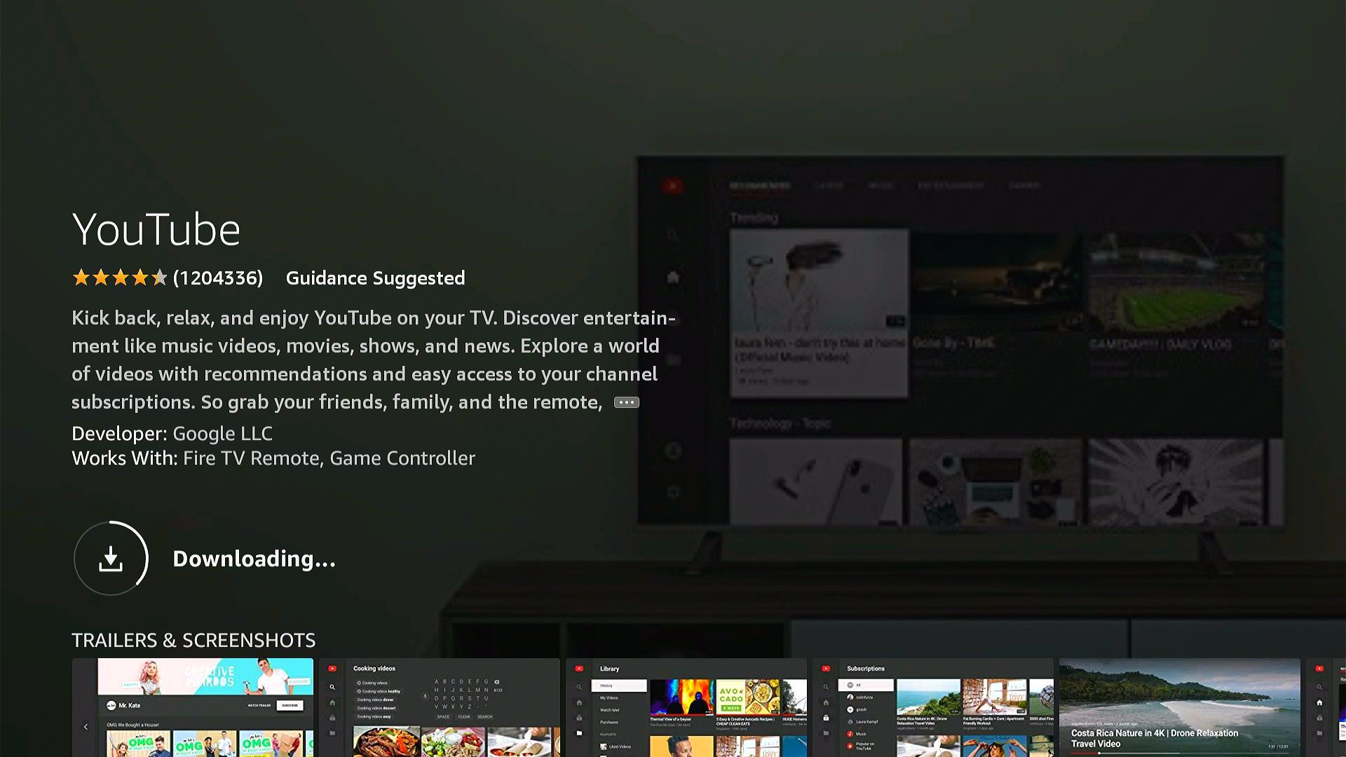 Install YouTube TV App on your Fire TV stick step 7