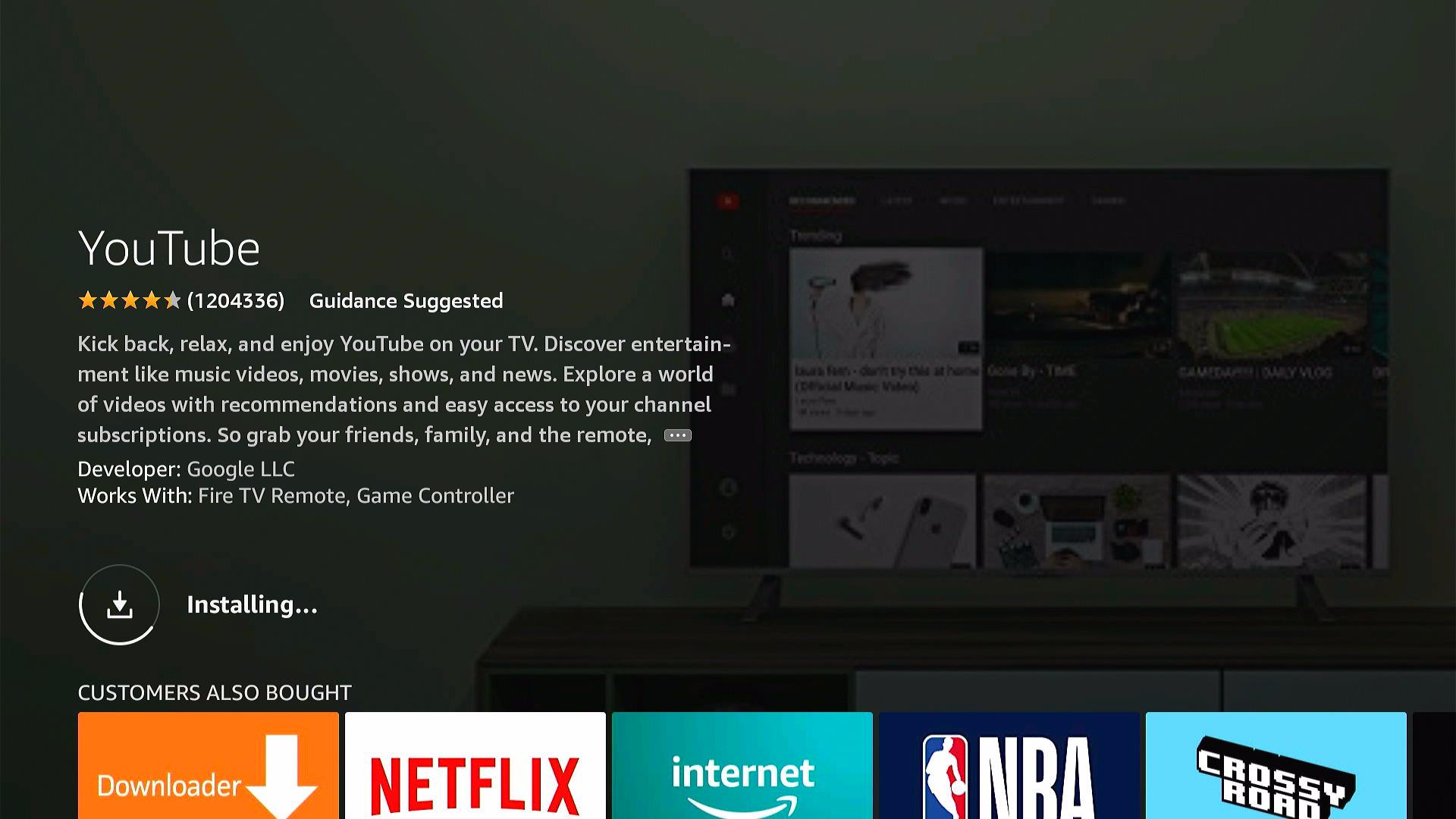 Install YouTube TV App on your Fire TV stick step 8