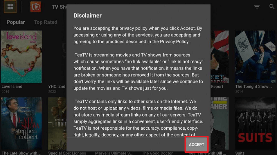 TeaTV APK on Firestick