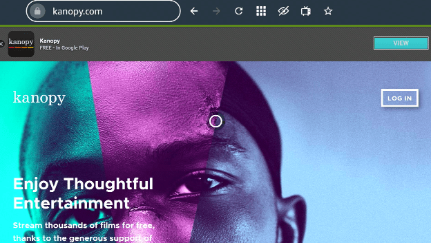 Kanopy website