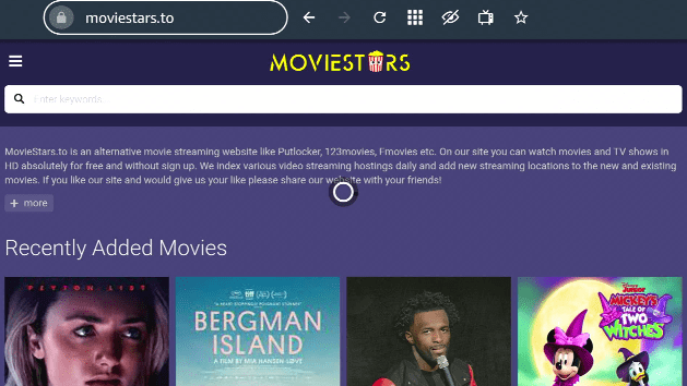 Moviestars website